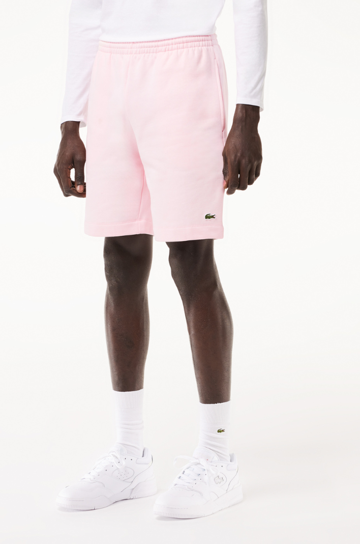Short Lacoste rose clair coton bio
